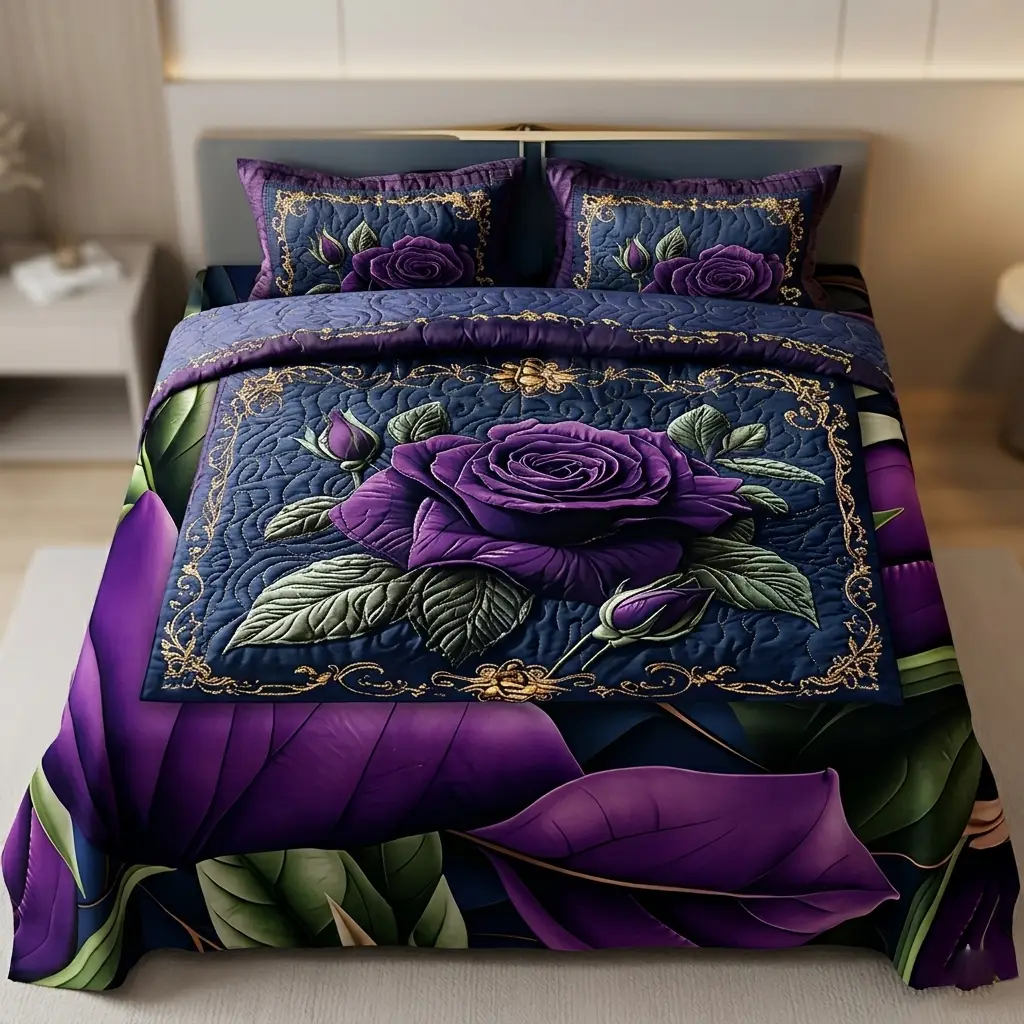 7D Florence Violet Rose Bedsheet 