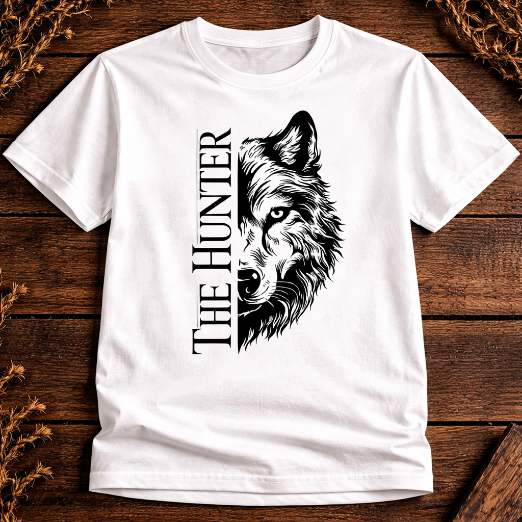 The Hunter Wolf Printed T-Shirt