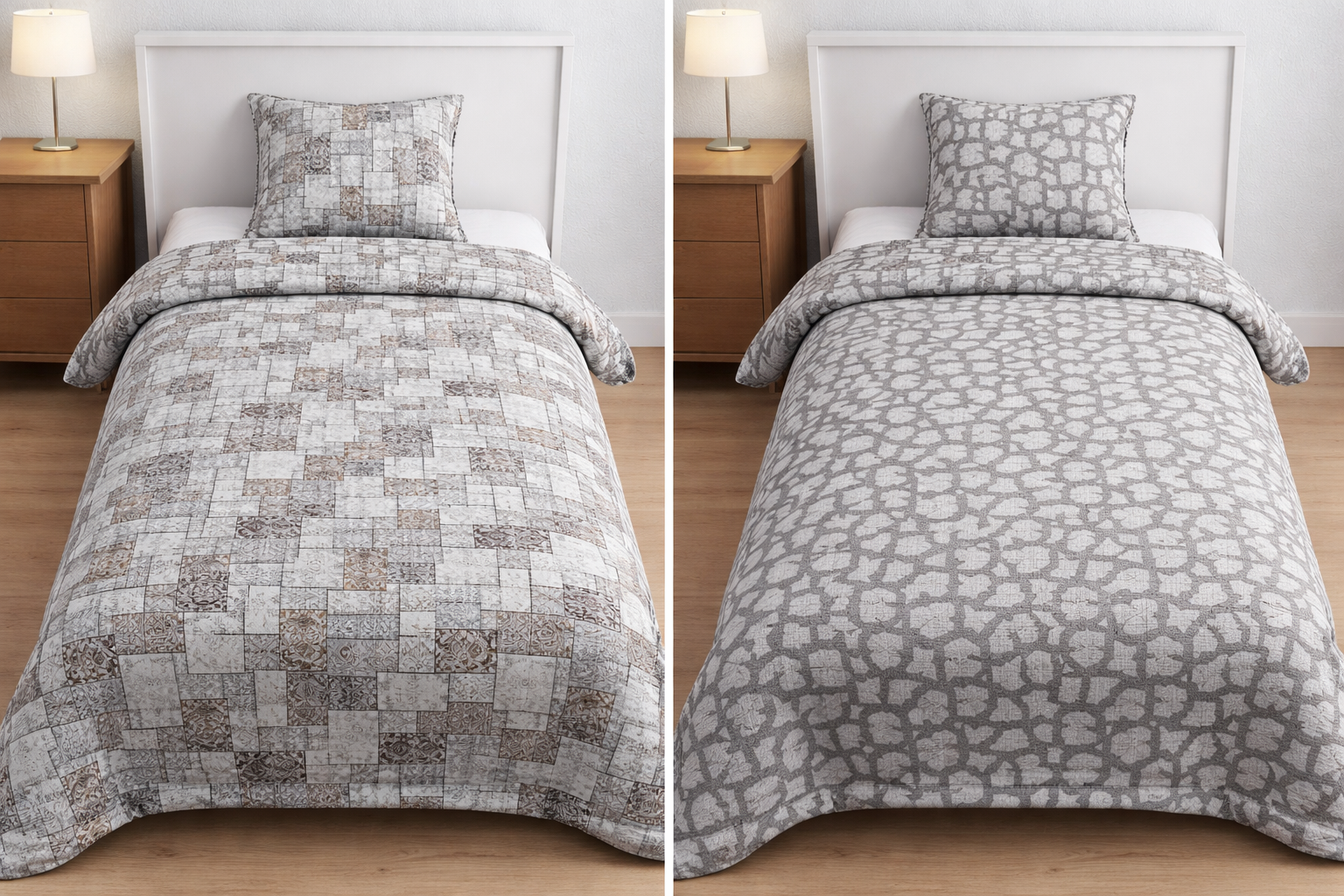 Reversible Single Bed Pink-Geo Box