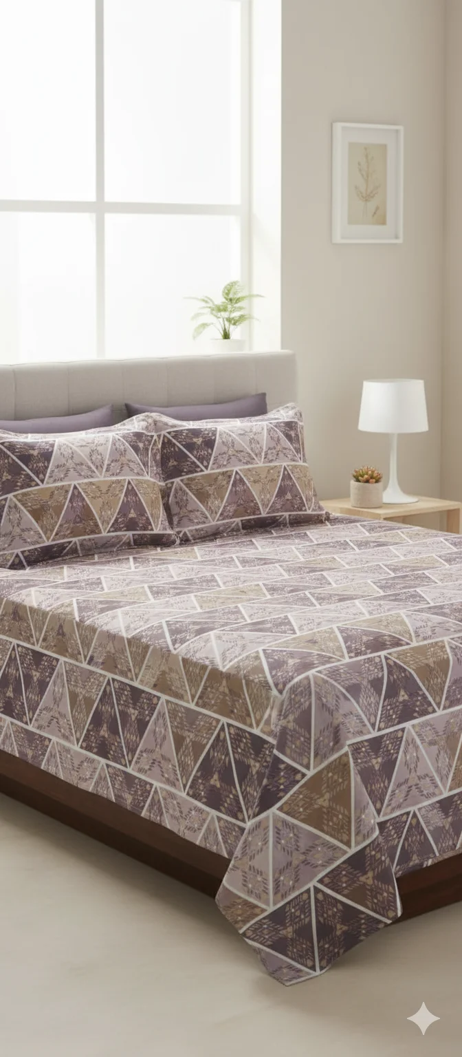 Sweden Classy Threads Queen Size Abstract Printed Cotton Bedsheet Set