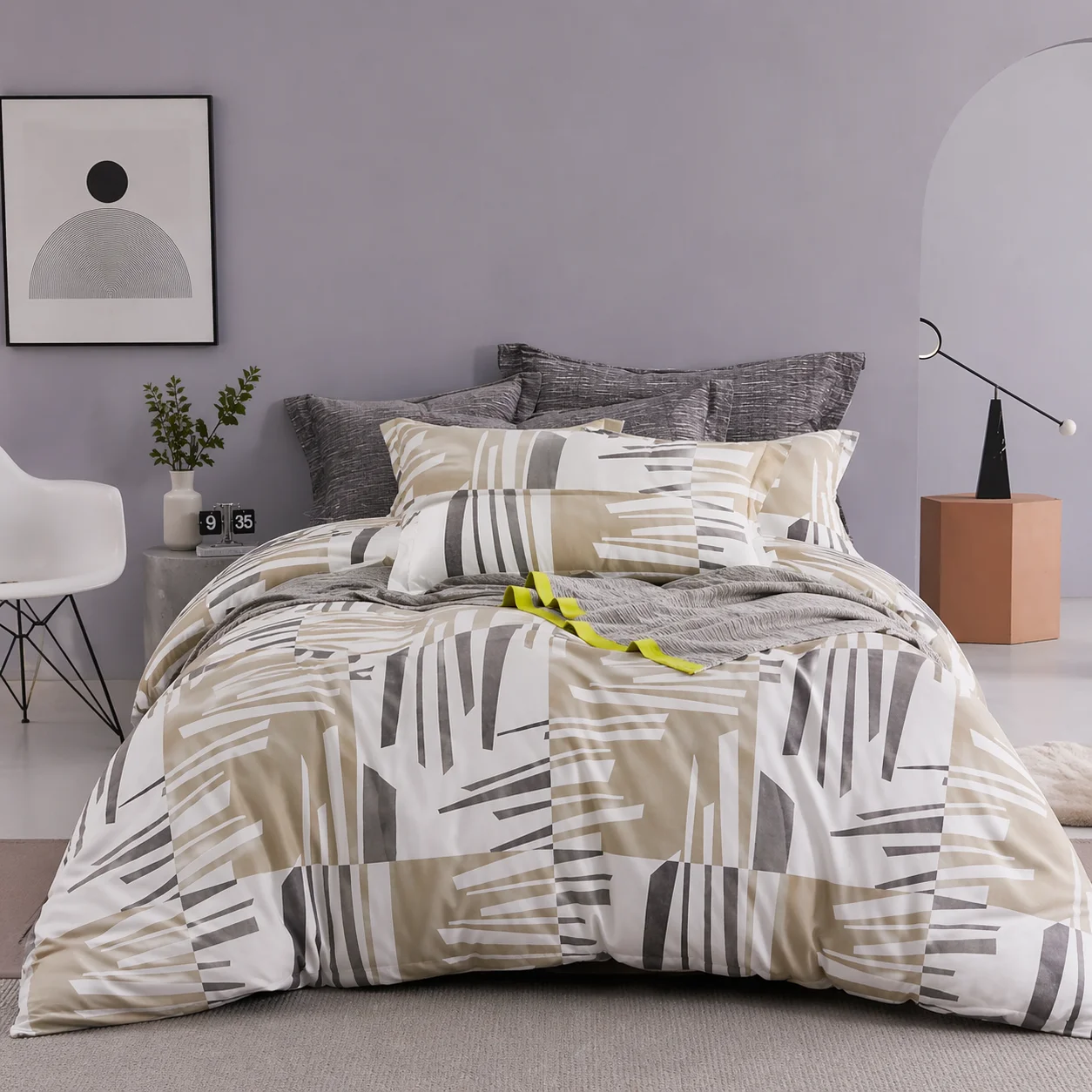 MTR Queen Elastic Fitted Zebra Floral Bedsheet