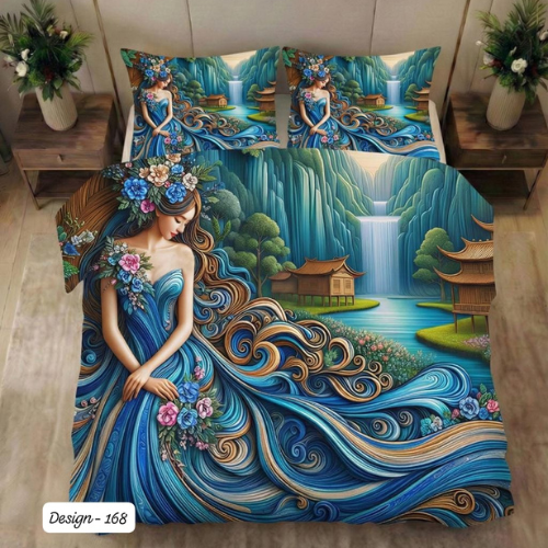 Fantasy Princess Waterfall Bedsheet (queen)