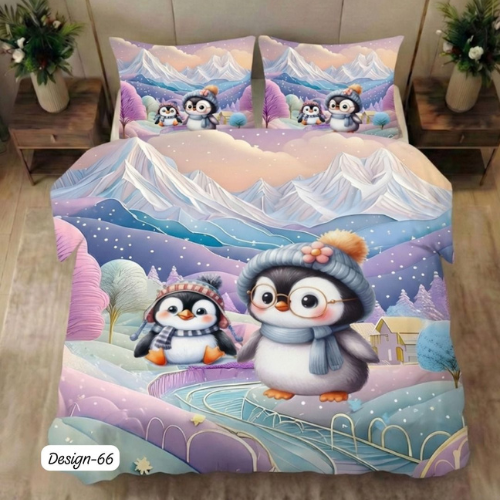 Cute Penguin Winter Land Bedshee (Queen )